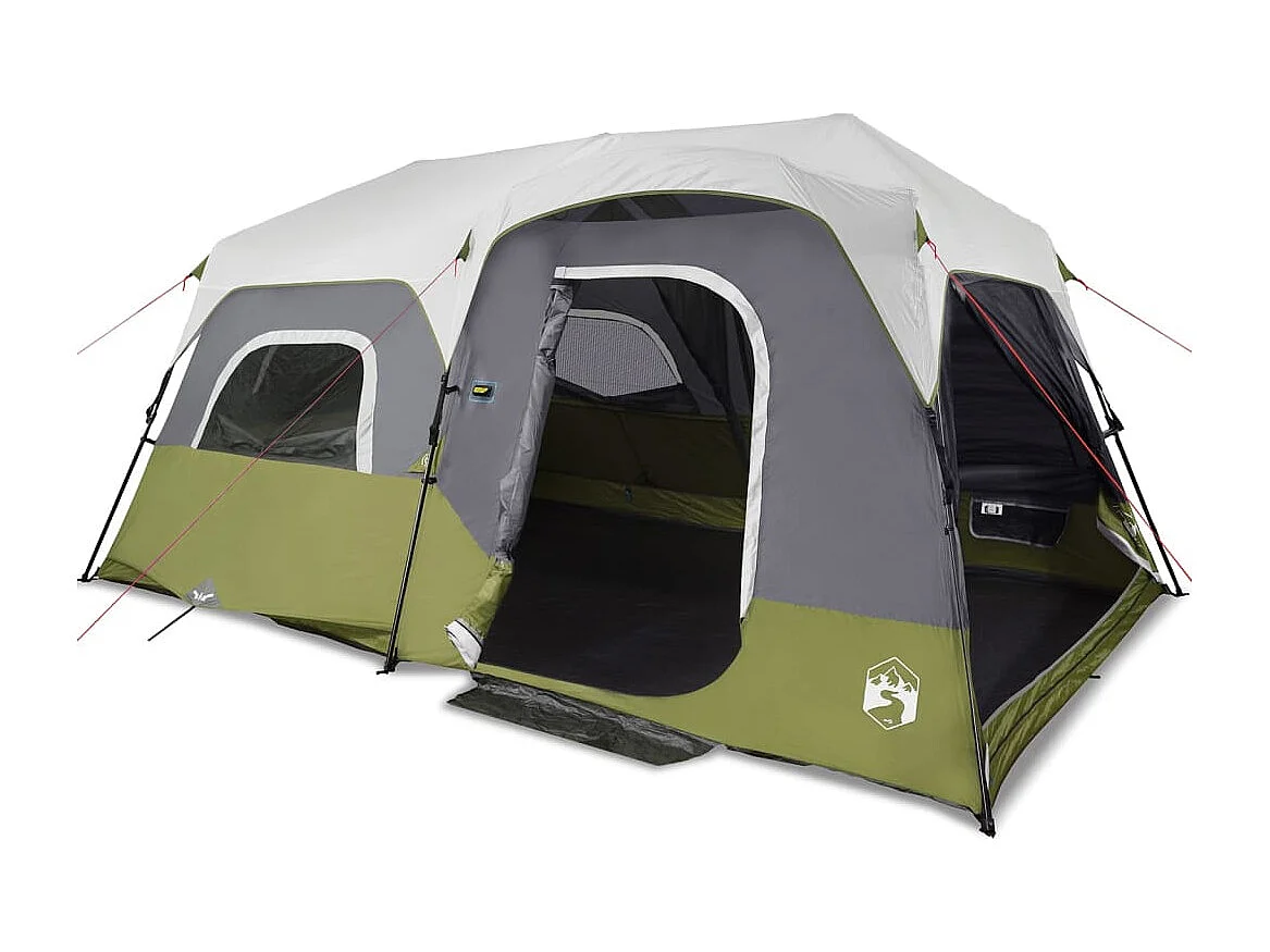 Tenda familiar c/ LED 9 pessoas libertação rápida verde-claro PT533928
