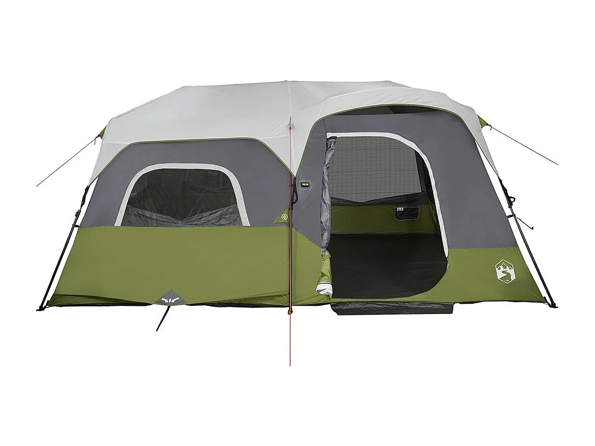 Tenda familiar c/ LED 9 pessoas libertação rápida verde-claro PT533928