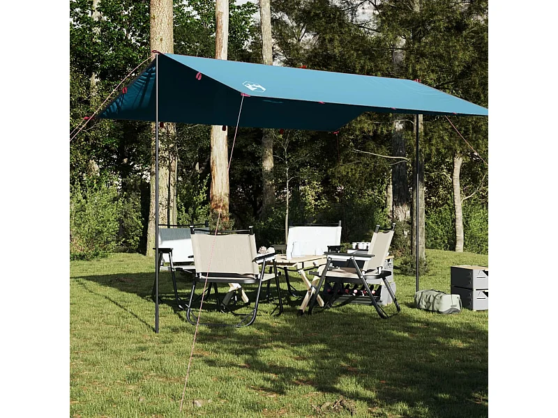 Tonnelle- Bâche de camping bleu 360x294 cm imperméable FR674252