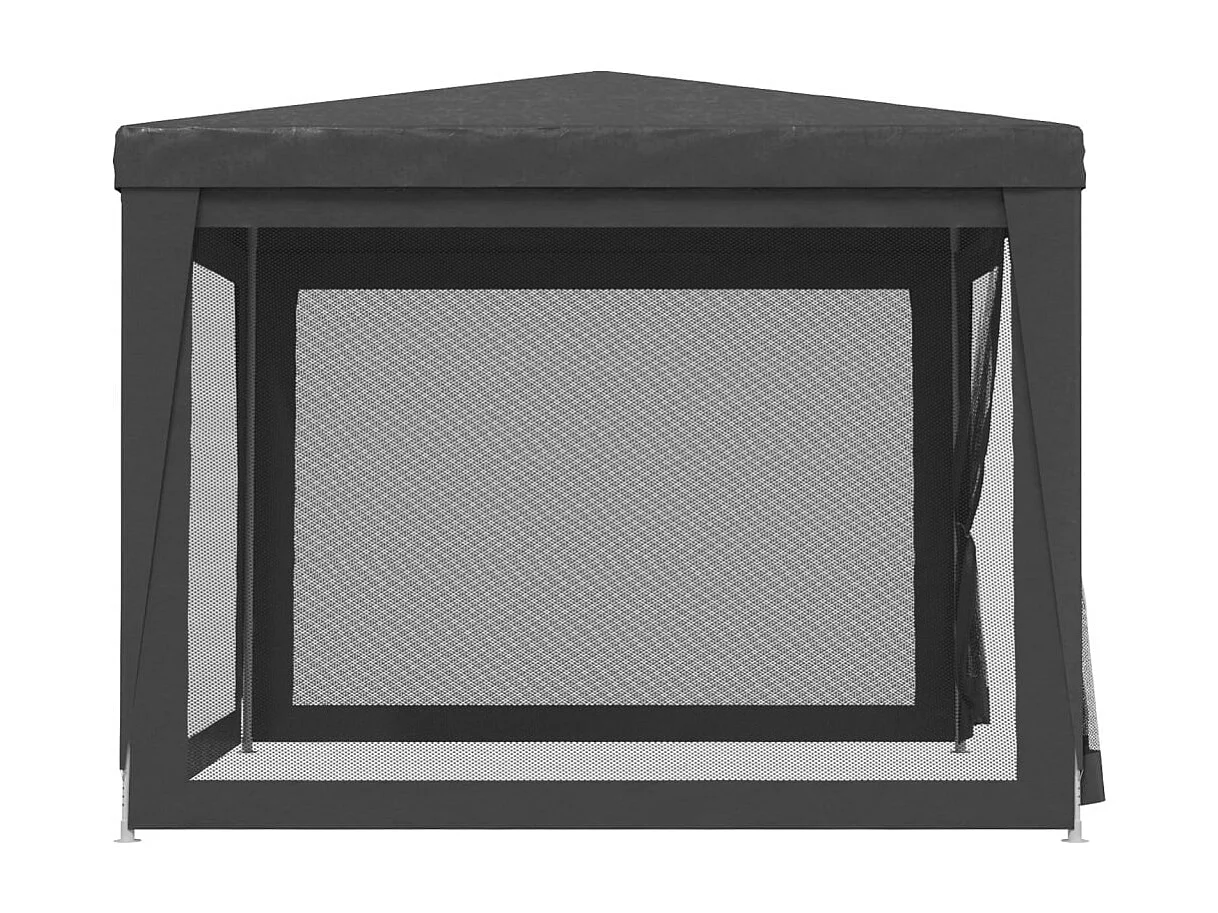 Tonnelle -Tente de fête avec 4 parois latérales en maille Anthracite 3x3m FR334694