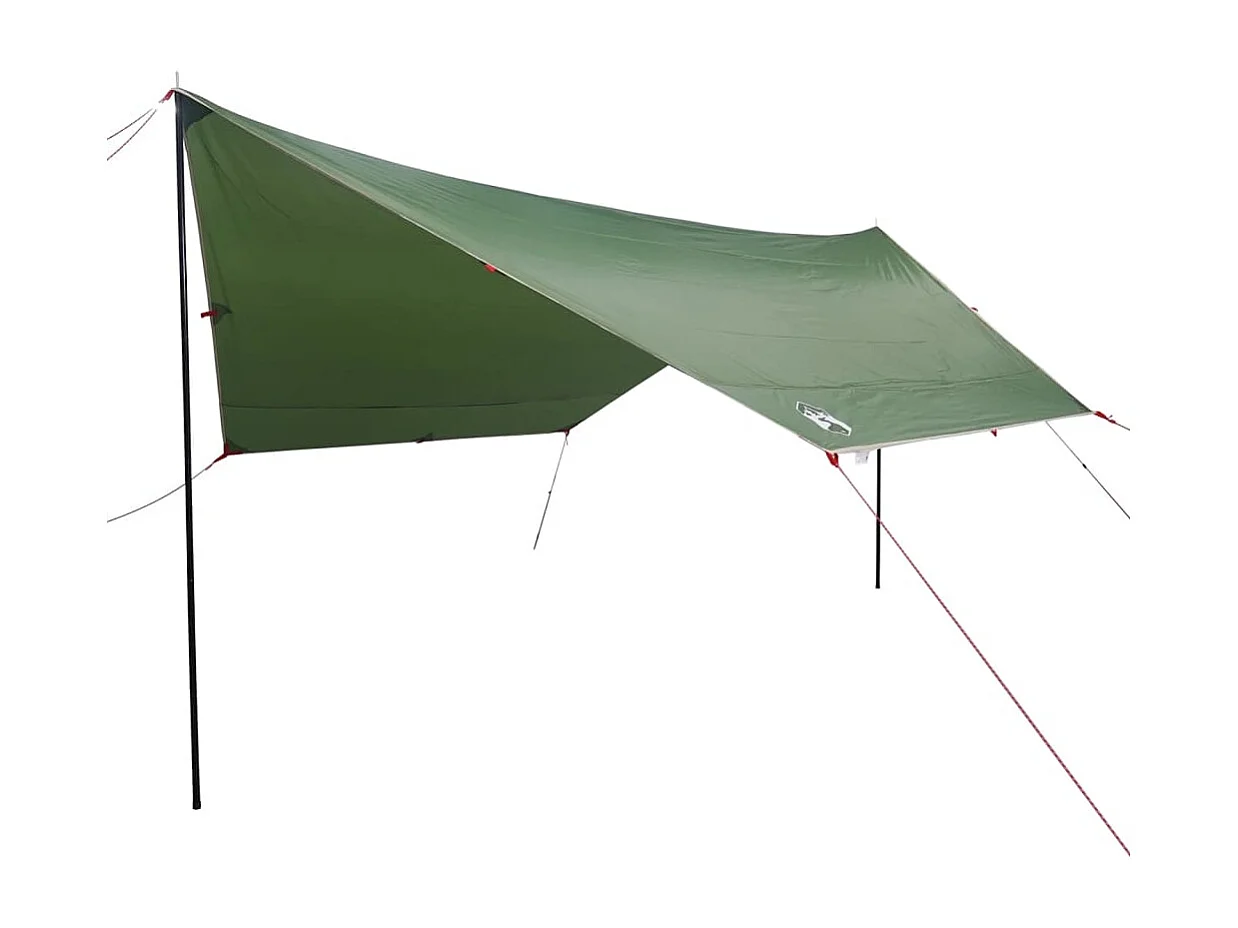 Lona de campismo 430x380x210 cm impermeável verde PT805503