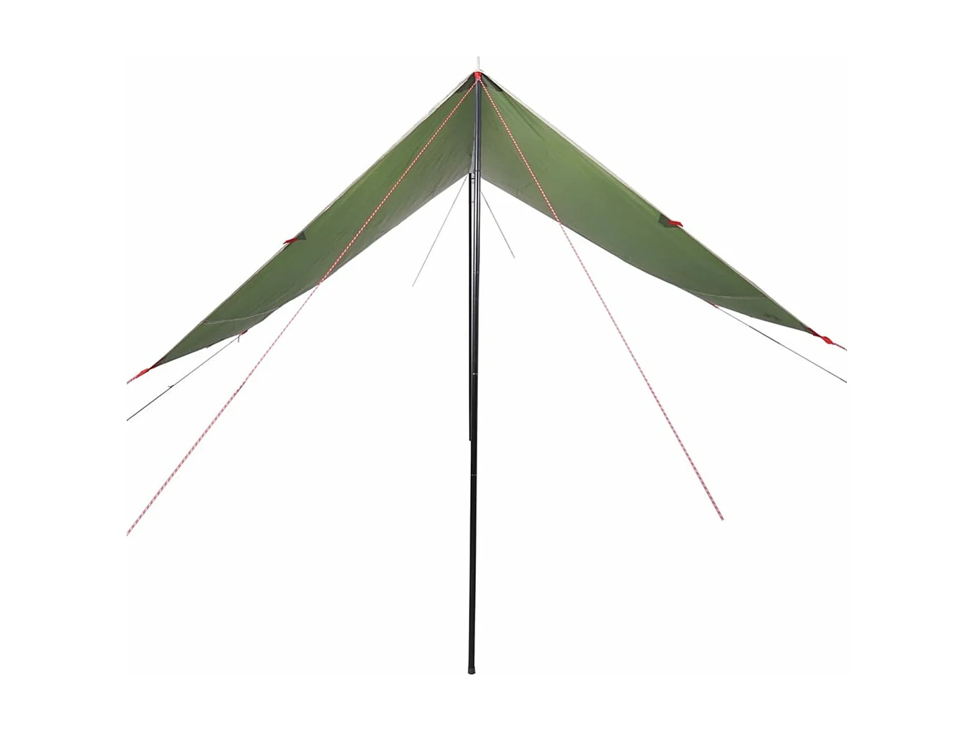 Lona de campismo 430x380x210 cm impermeável verde PT805503