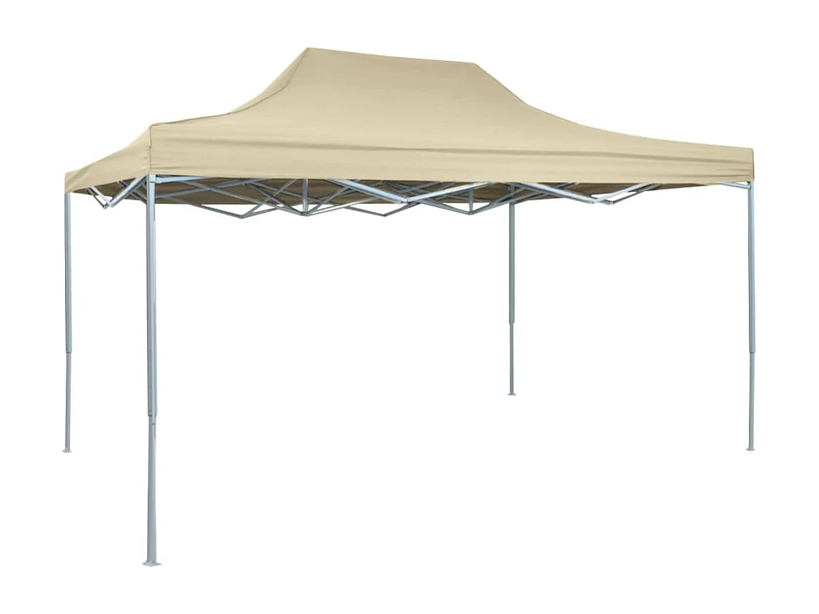 Carpa plegable profesional acero color crema 3x4 m ES141602