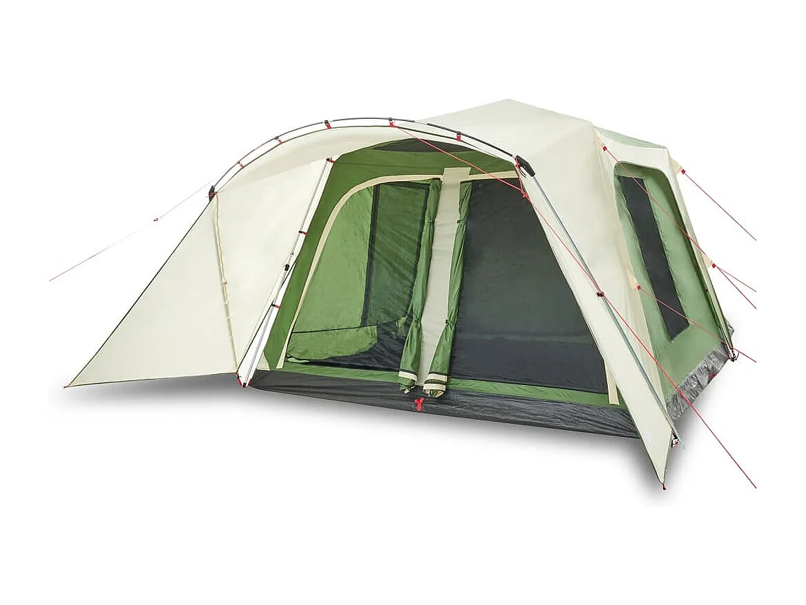 Tenda familiar c/ alpendre 9 pessoas libertação rápida verde PT350522