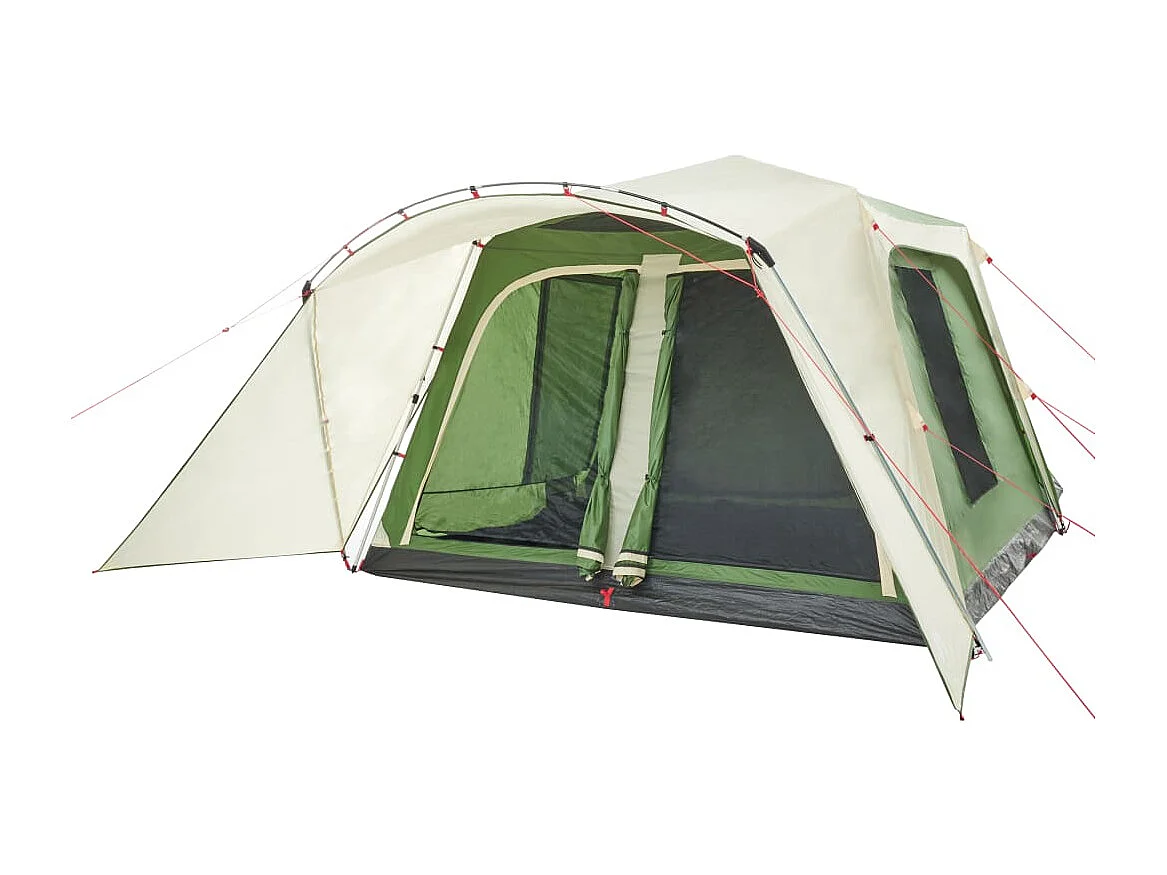 Tenda familiar c/ alpendre 9 pessoas libertação rápida verde PT350522