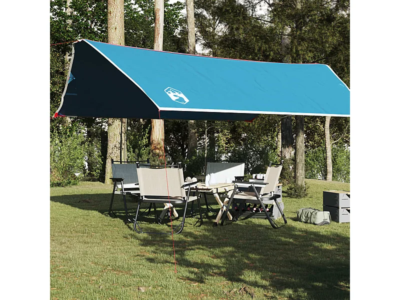 Tonnelle- Bâche de camping bleu 500x294 cm imperméable FR207286