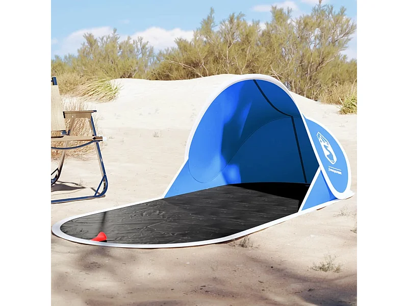 Tenda de praia pop-up impermeável azul ciano PT548405