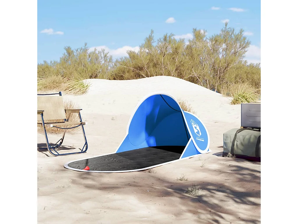 Tenda de praia pop-up impermeável azul ciano PT548405