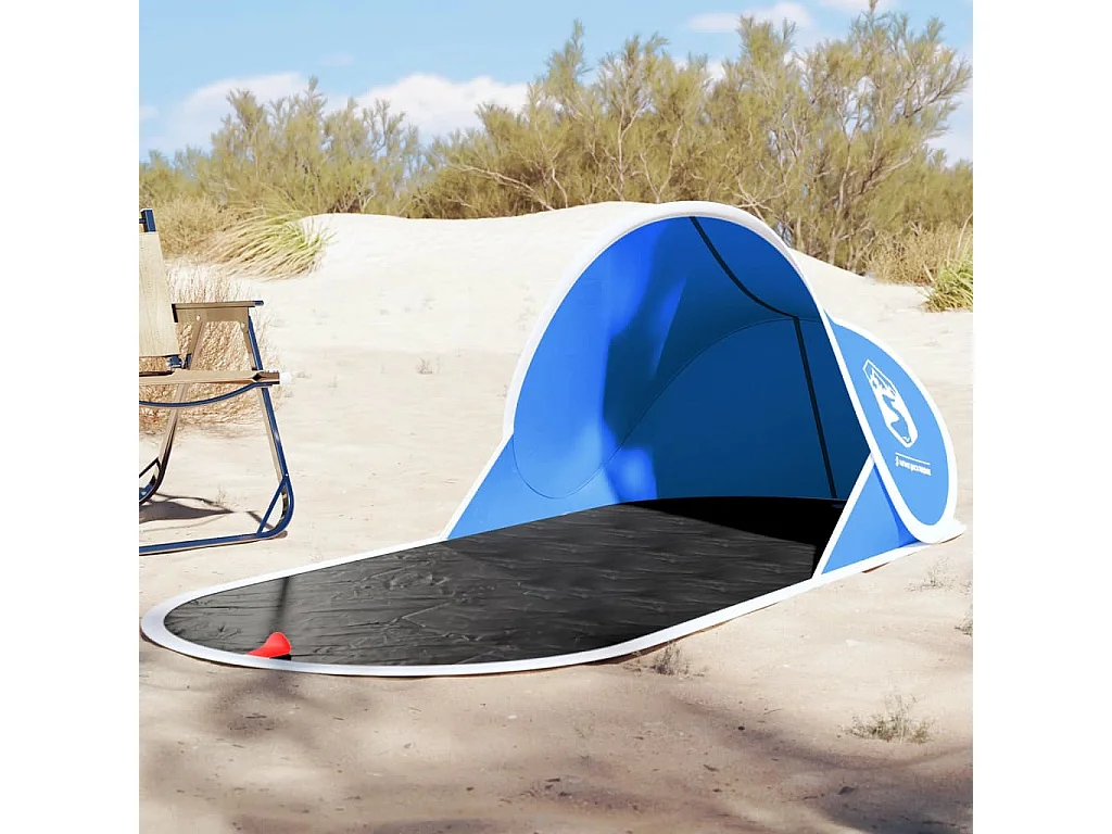 Strandtent pop-up waterdicht azuurblauw BE669097