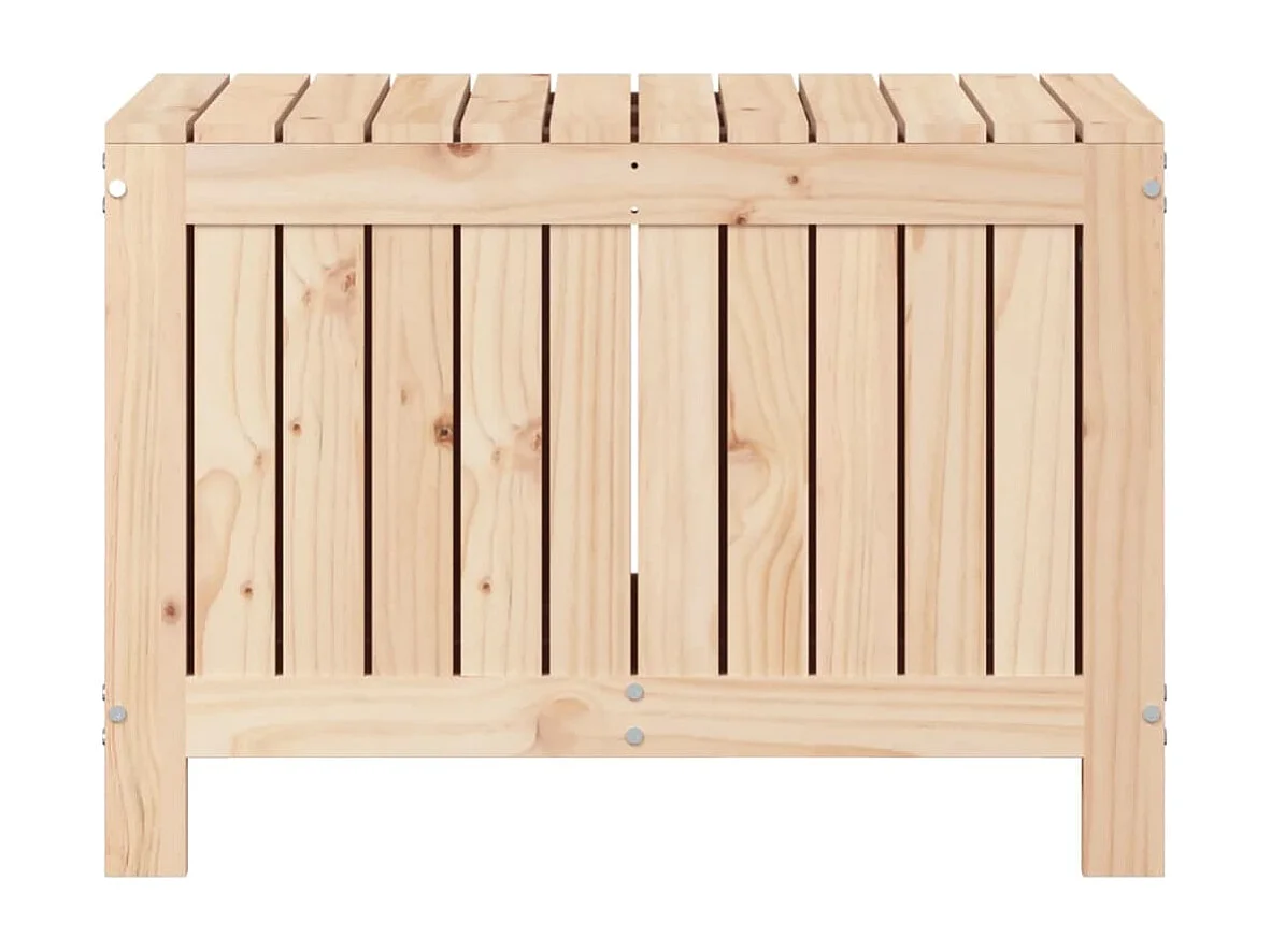 Caja de almacenaje jardín madera maciza de pino 76x42,5x54 cm ES549099