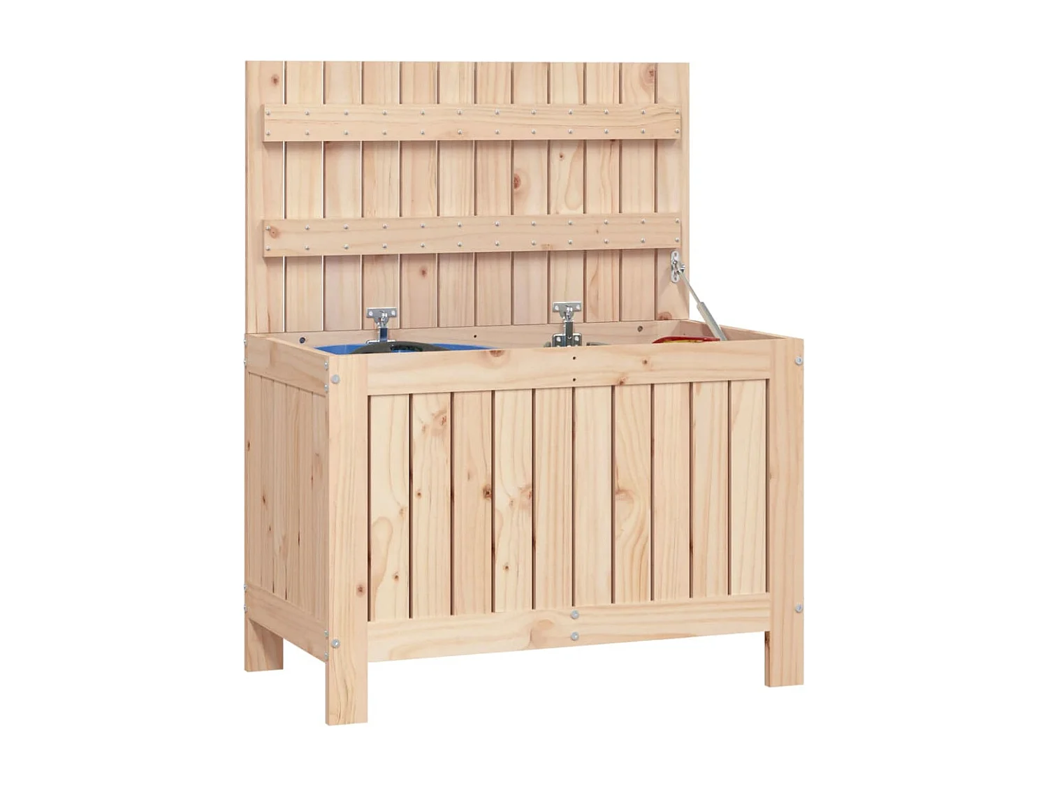 Coffre de rangement de jardin 76x42,5x54 cm Bois massif de pin FR560694