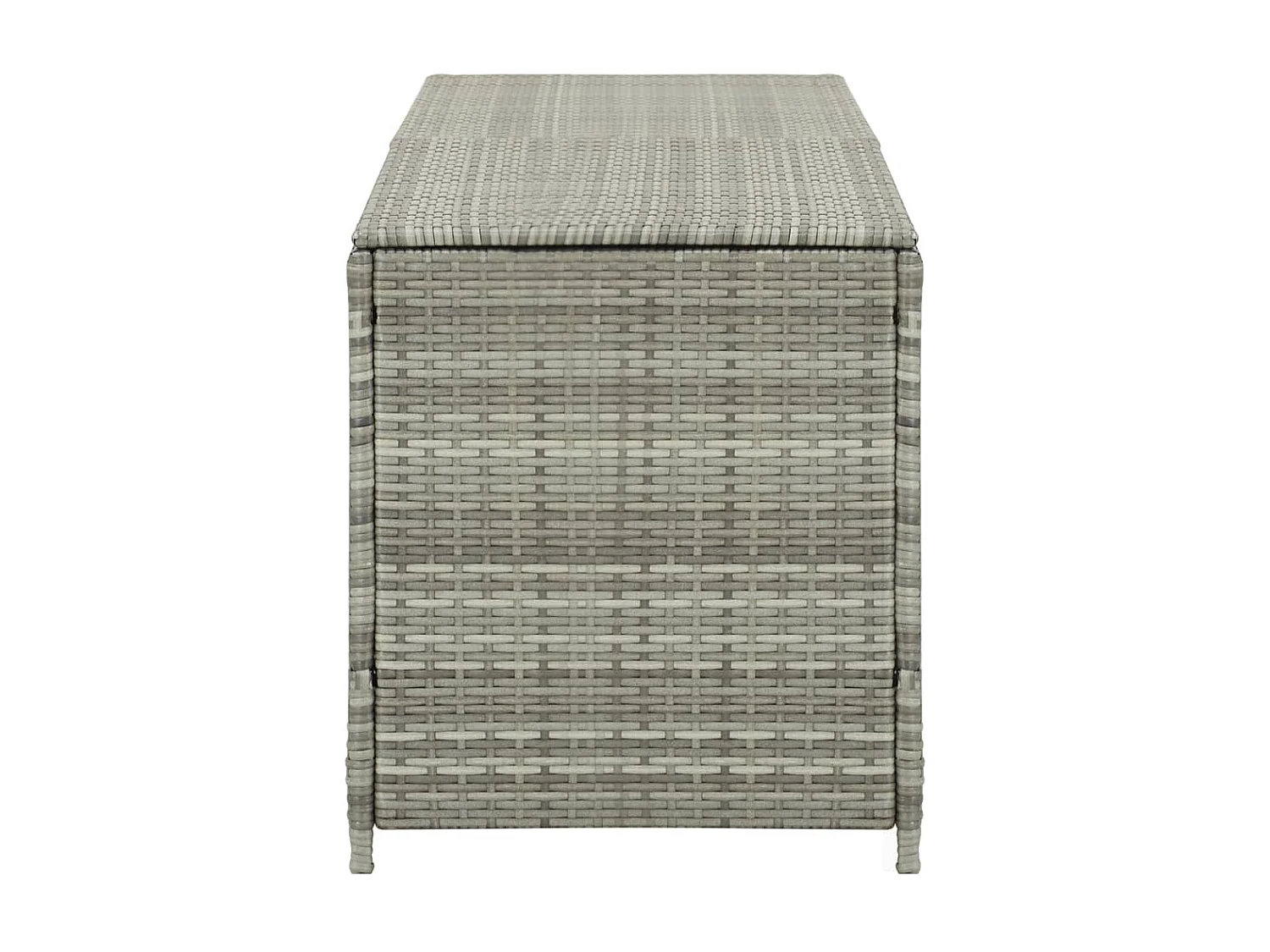 Coffre de rangement de jardin résine tressée 200x50x60 cm gris FR147634