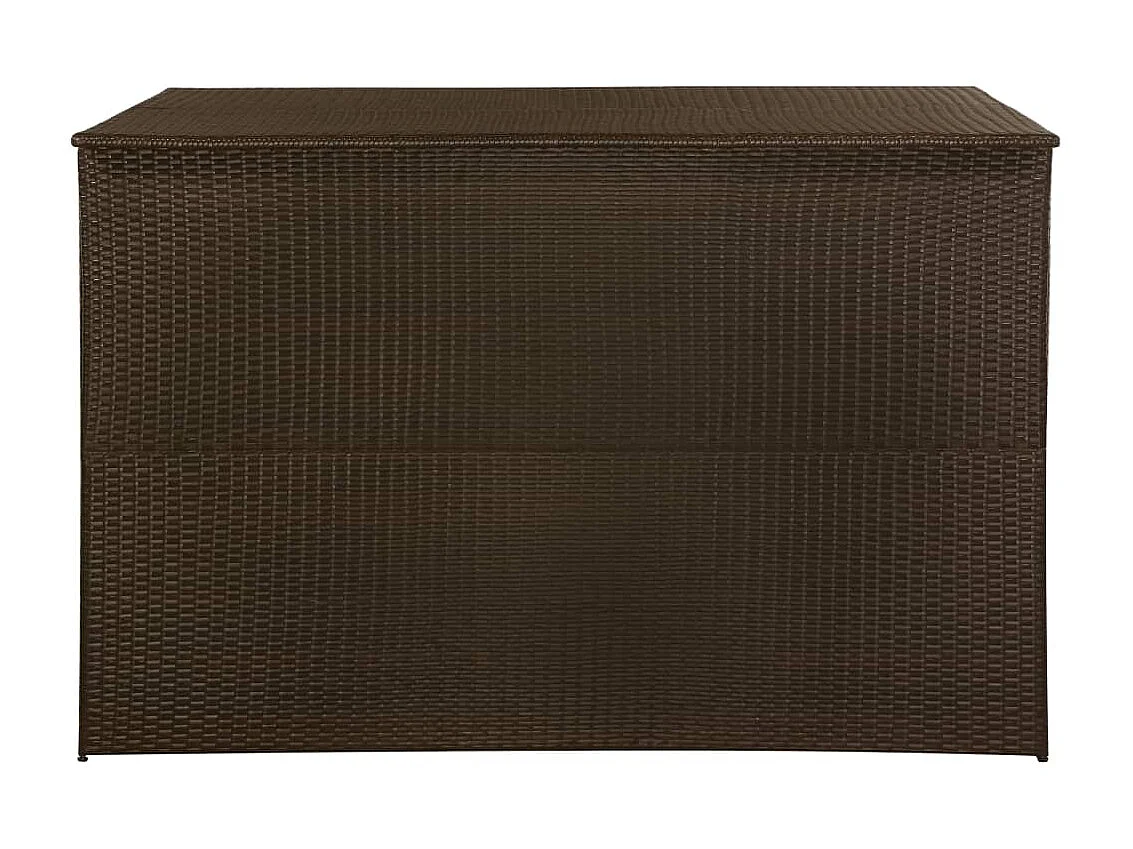 Coffre de stockage de jardin marron 150x100x100cm Résine tressée FR669151