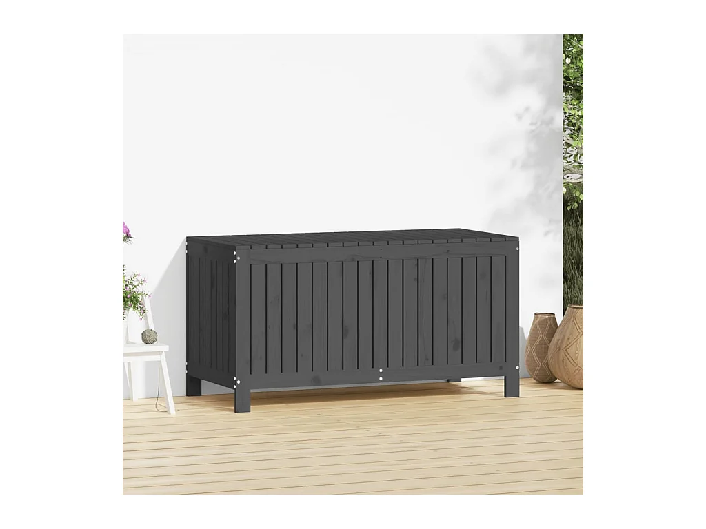 Coffre de rangement de jardin Gris 121x55x64 cm Bois de pin FR603750