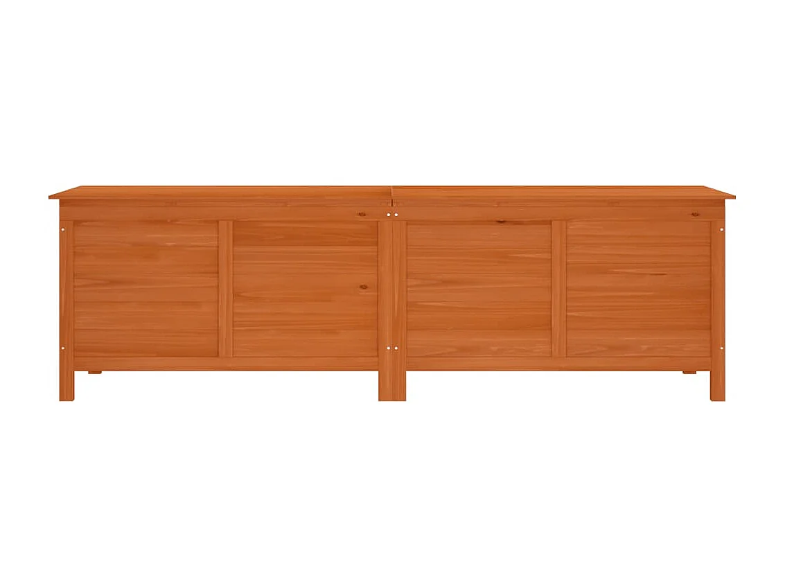 Coffre de rangement de jardin marron bois massif de sapin FR958987