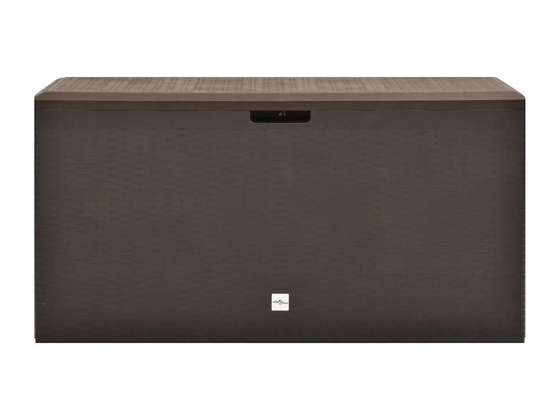 Caja de almacenamiento de jardín marrón 114x47x60 cm ES123135