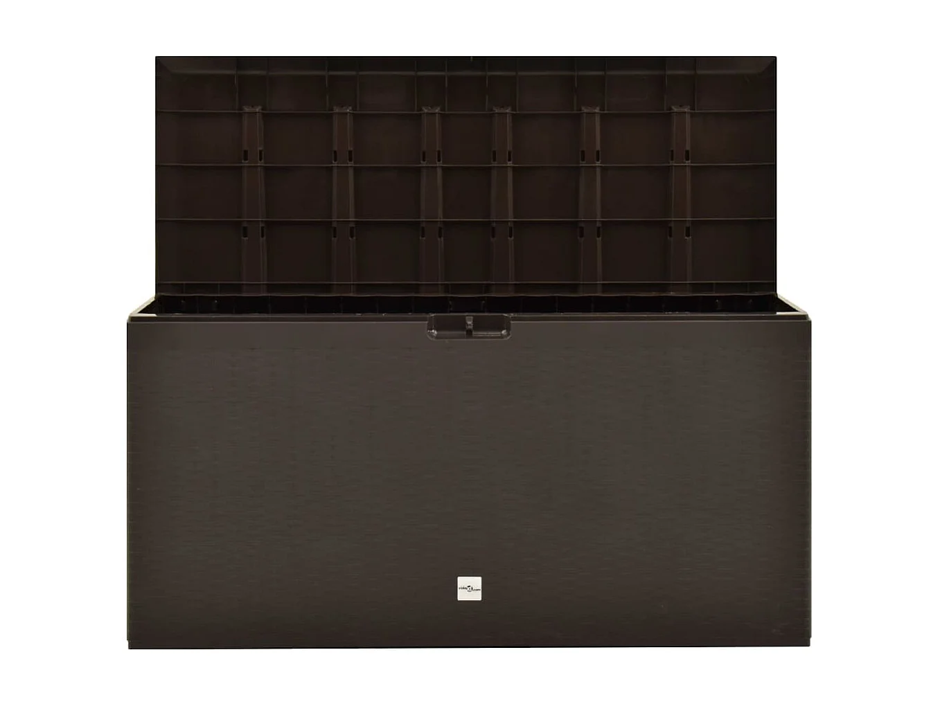 Caja de almacenamiento de jardín marrón 114x47x60 cm ES123135