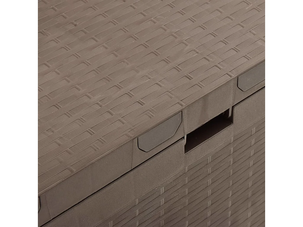Caja de almacenamiento de jardín marrón 114x47x60 cm ES123135