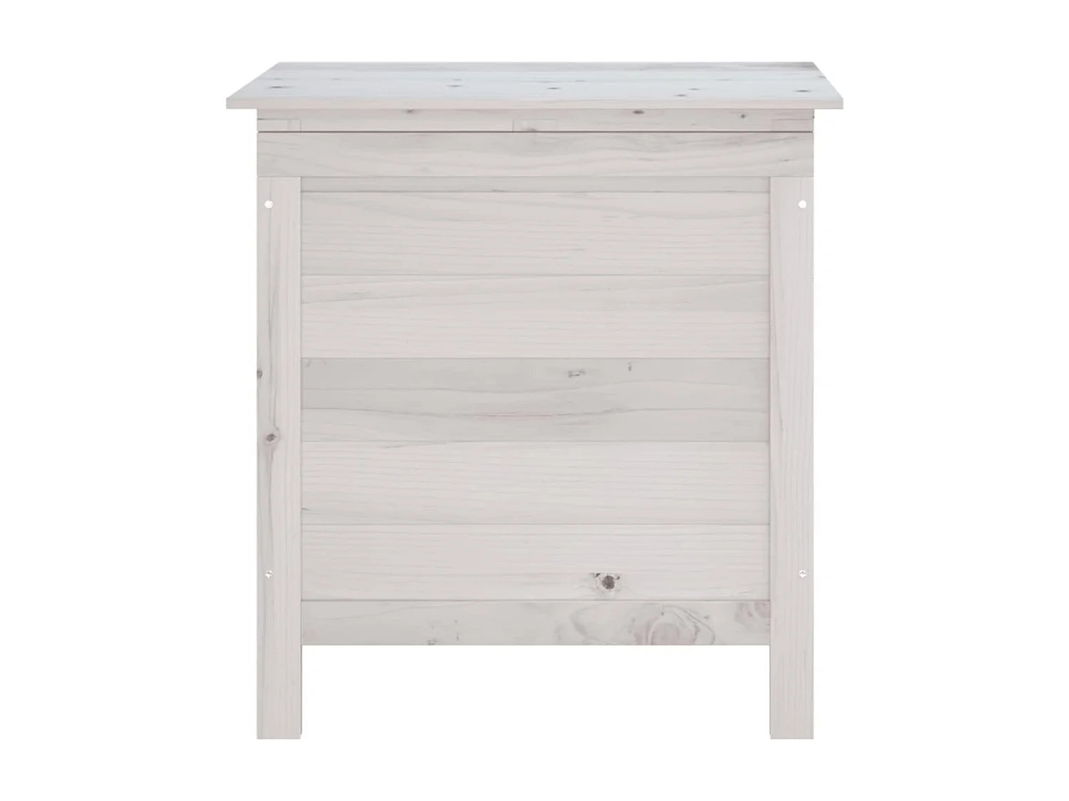 Coffre de rangement de jardin blanc bois massif de sapin FR791738