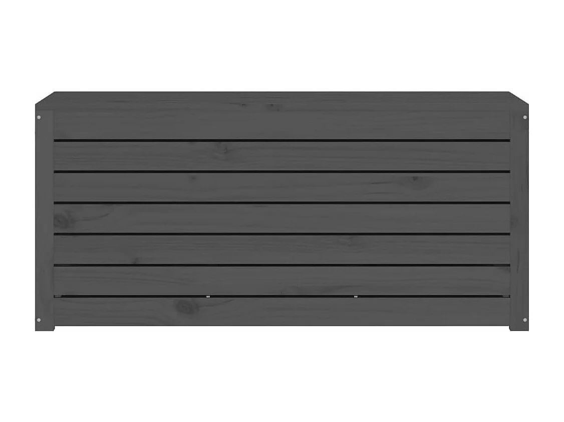 Coffre de jardin gris 101x50,5x46,5 cm bois massif de pin FR174166