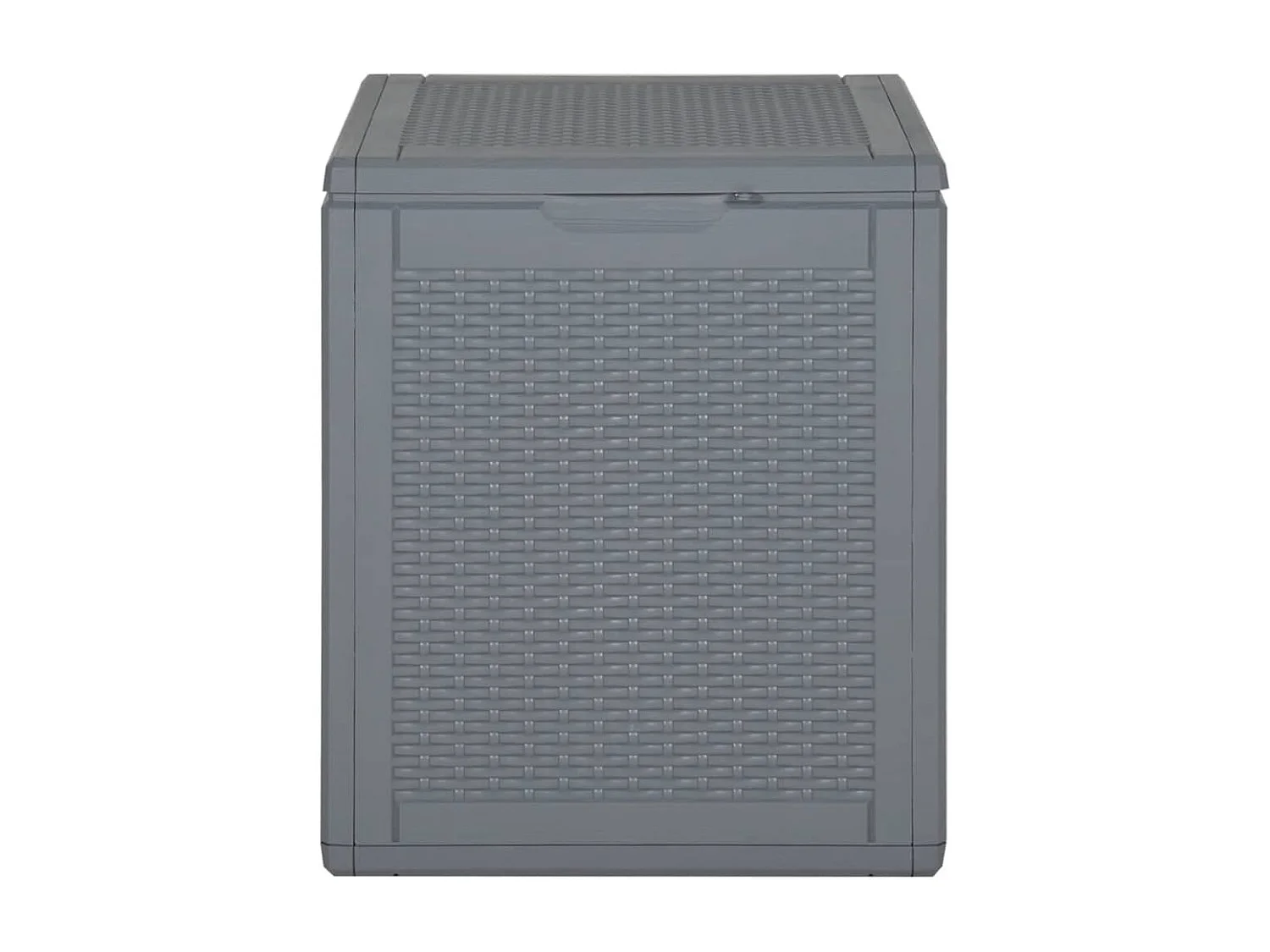 Coffre de rangement de jardin gris PP rotin 90 L FR374854
