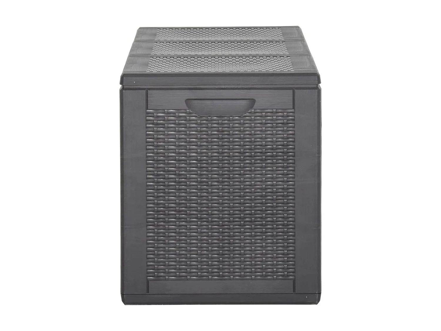 Coffre de rangement de jardin 270 L Noir PP Rotin FR168588