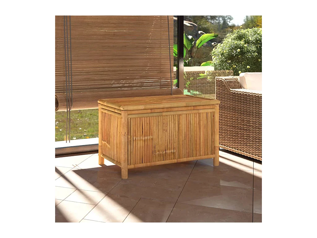 Coffre de rangement de jardin 90x52x55 cm Bambou FR569972