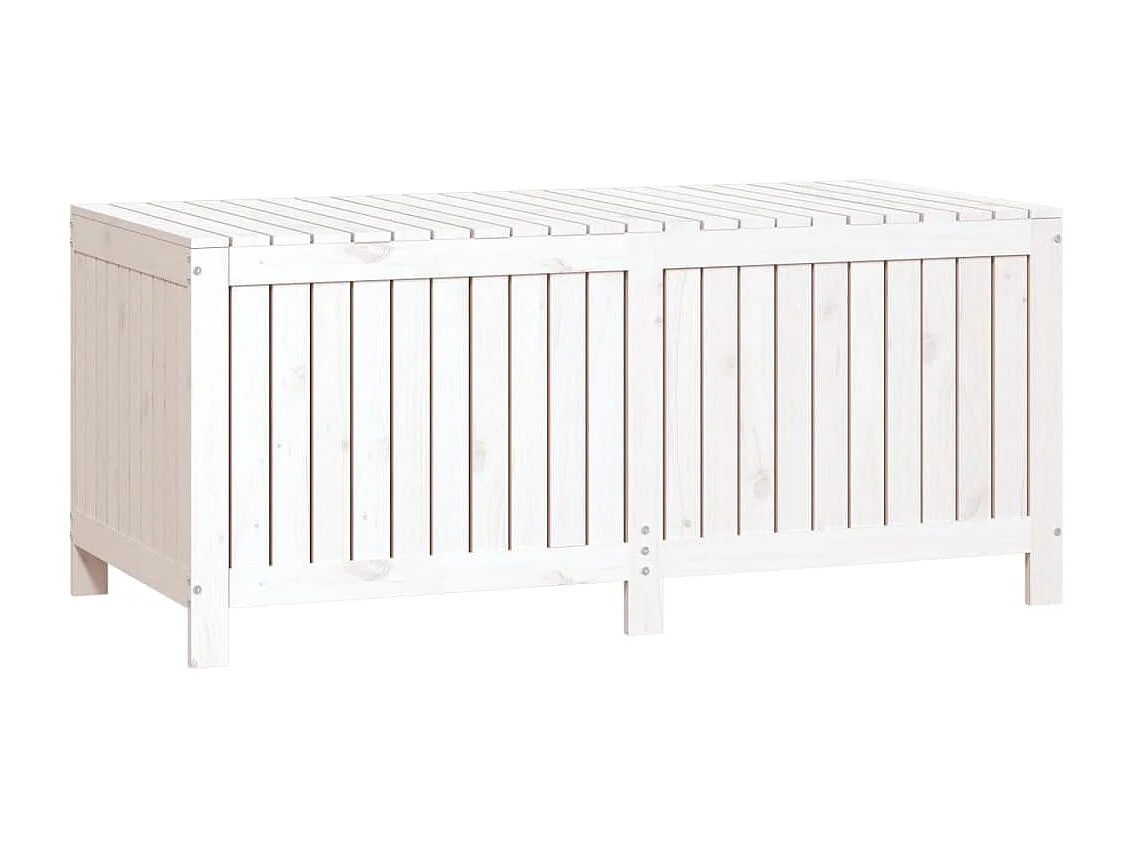 Coffre de rangement de jardin Blanc 147x68x64 cm Bois de pin FR520997