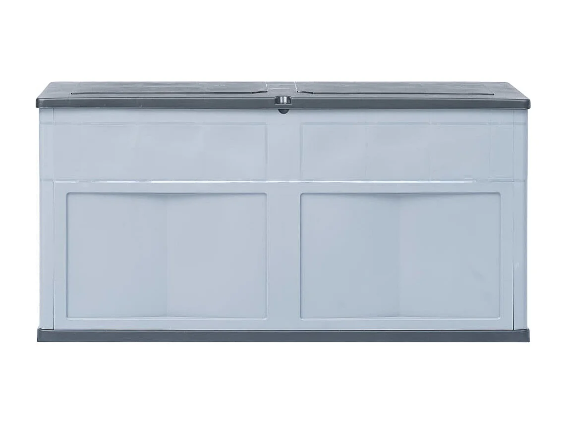 Coffre de rangement de jardin 320 L Gris Noir FR421054