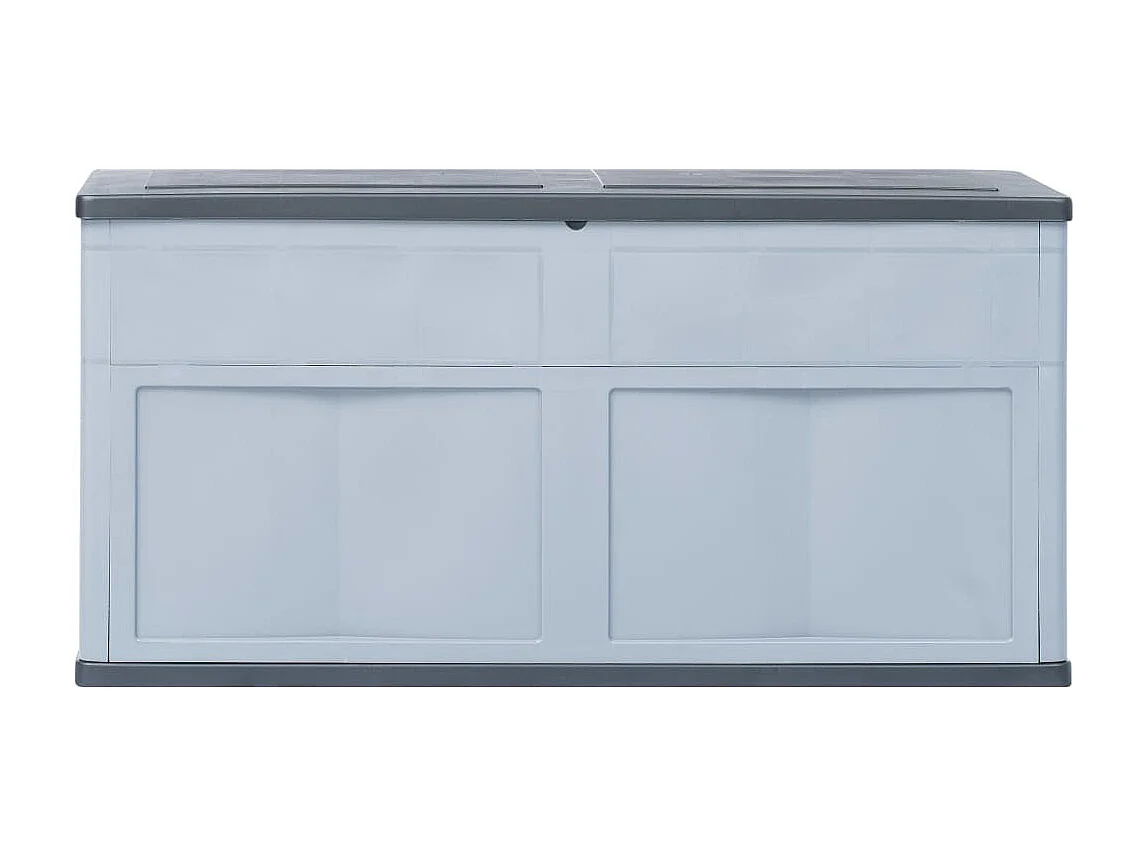 Coffre de rangement de jardin 320 L Gris Noir FR421054