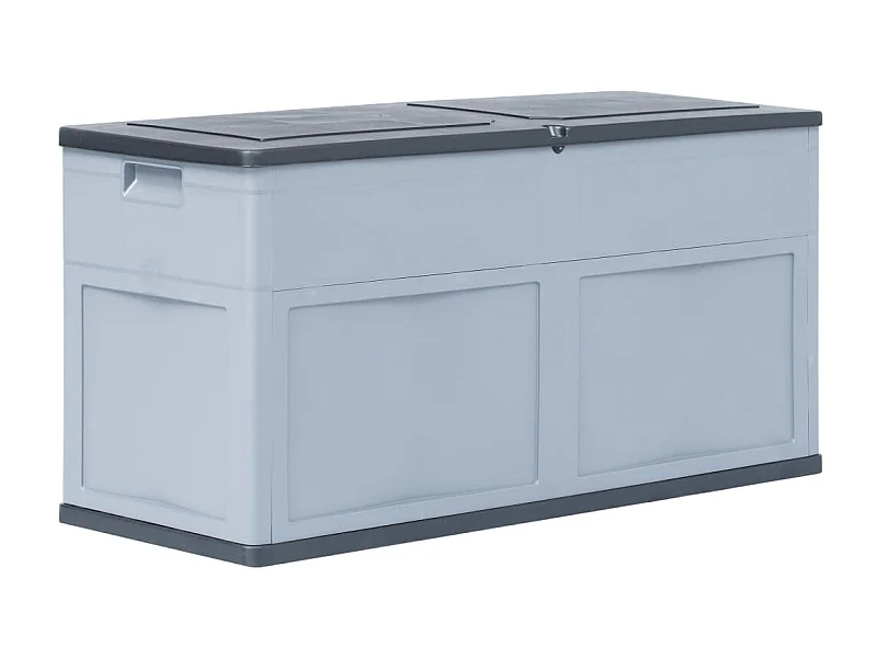 Coffre de rangement de jardin 320 L Gris Noir FR421054