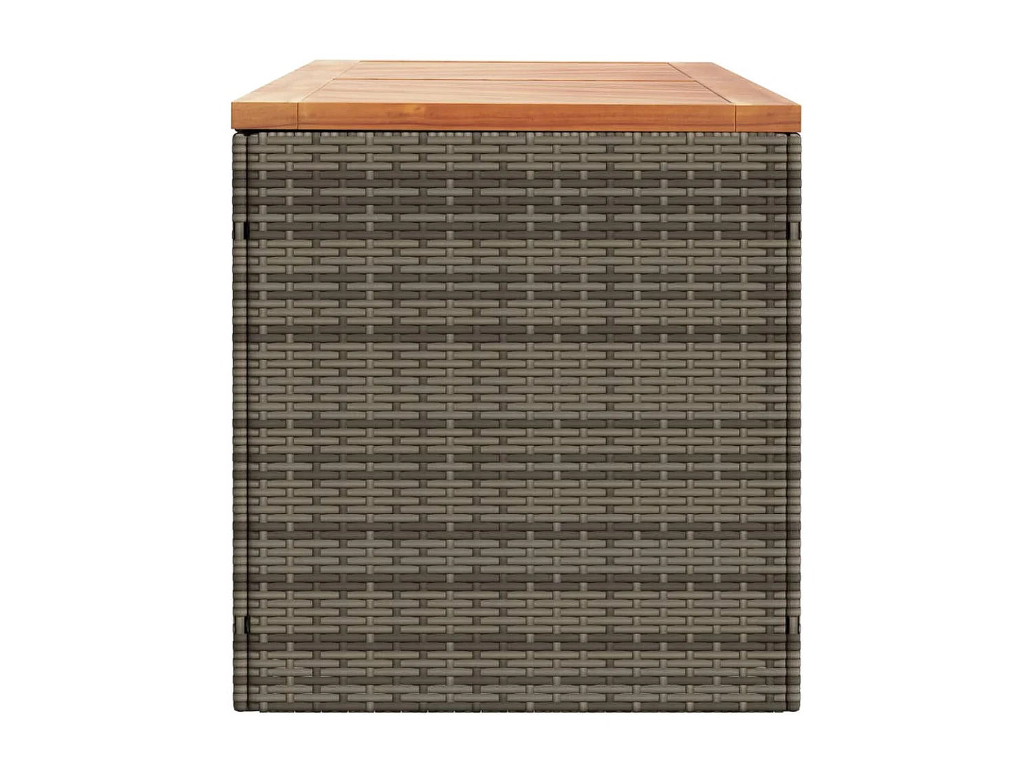 Tuinbox 220x50x54 cm poly rattan en acaciahout grijs BE640809