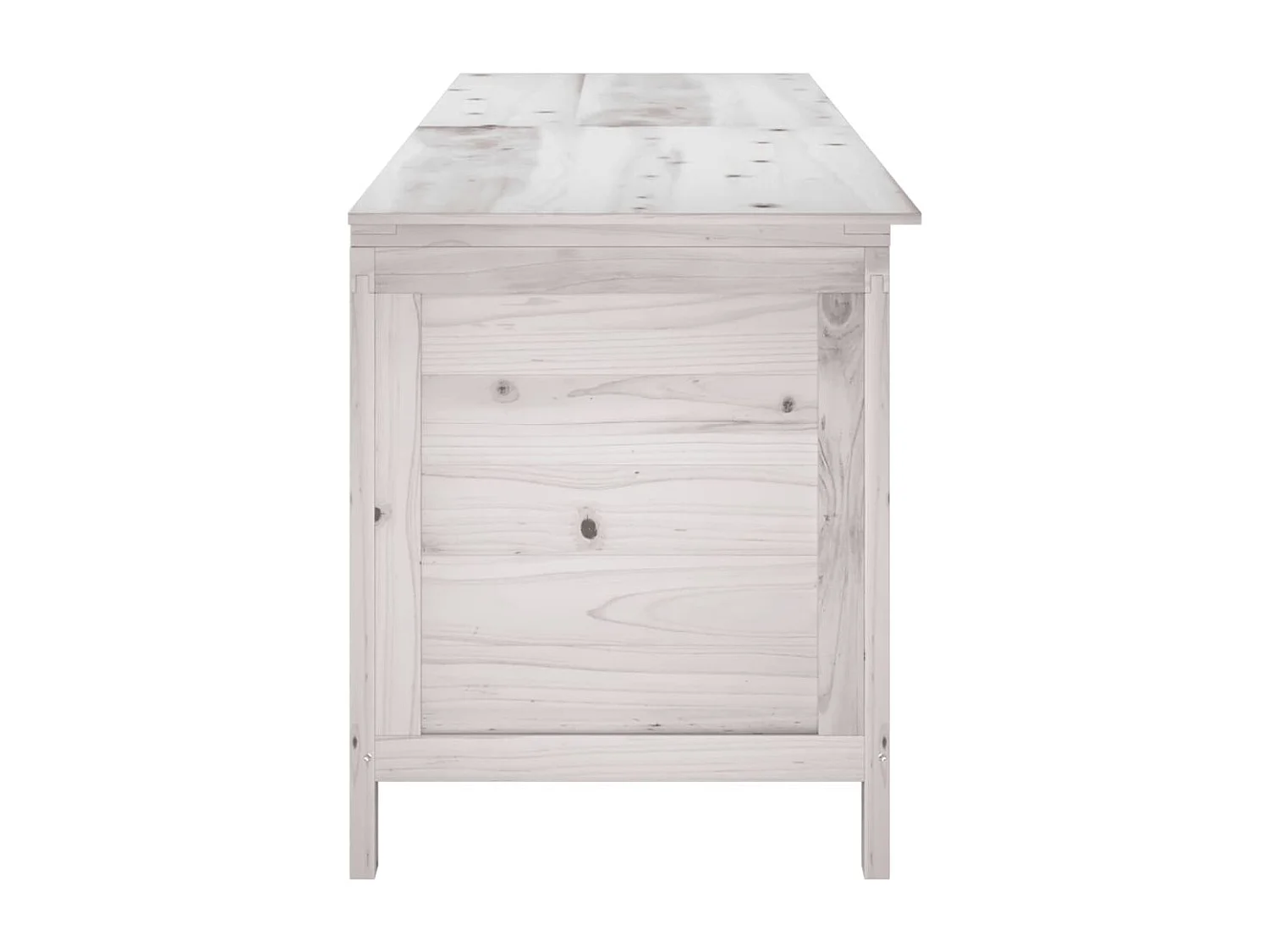 Caixa arrumação p/ jardim 198,5x50x56,5 cm abeto maciço branco PT966134