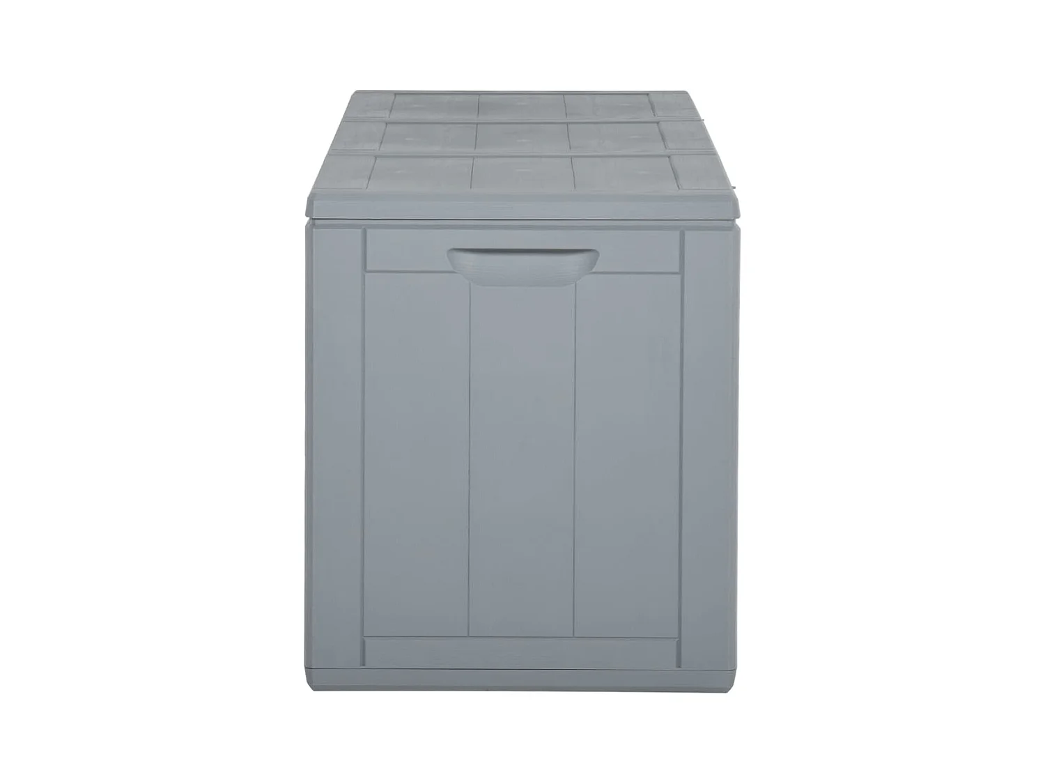 Coffre de rangement de jardin 270 L Gris PP Rotin FR904839