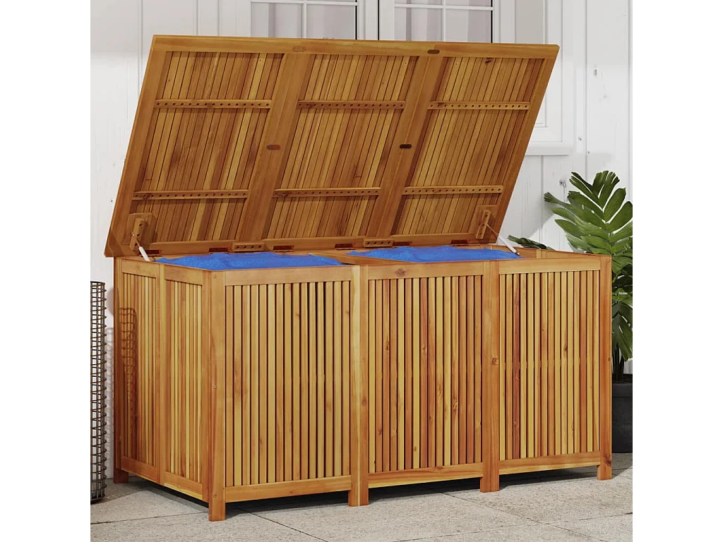 Caixa de arrumação para jardim 150x80x75 cm acácia maciça PT790908