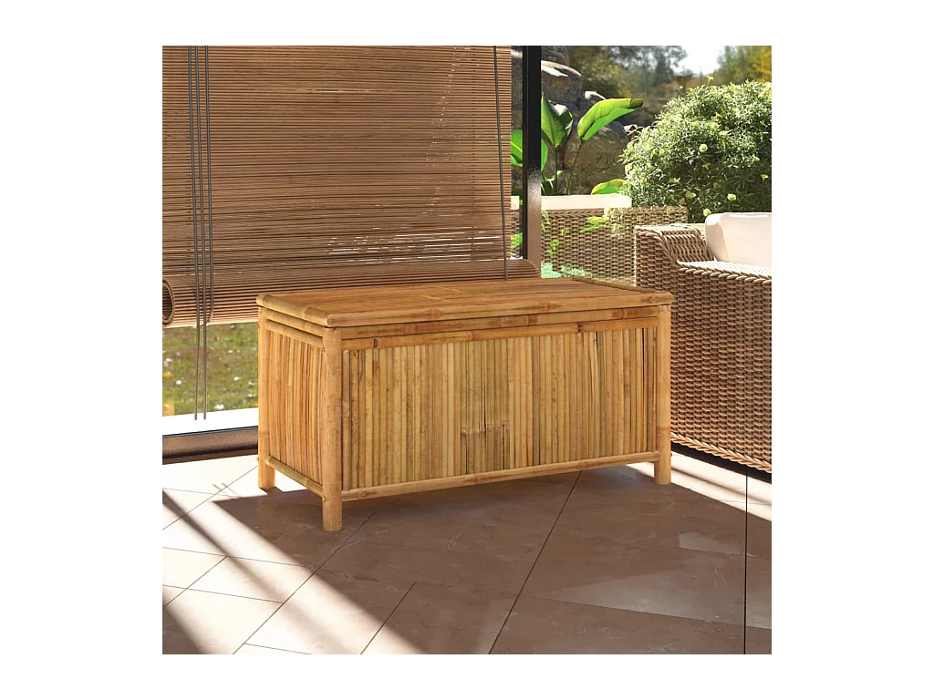 Coffre de rangement de jardin 110x52x55 cm Bambou FR249479