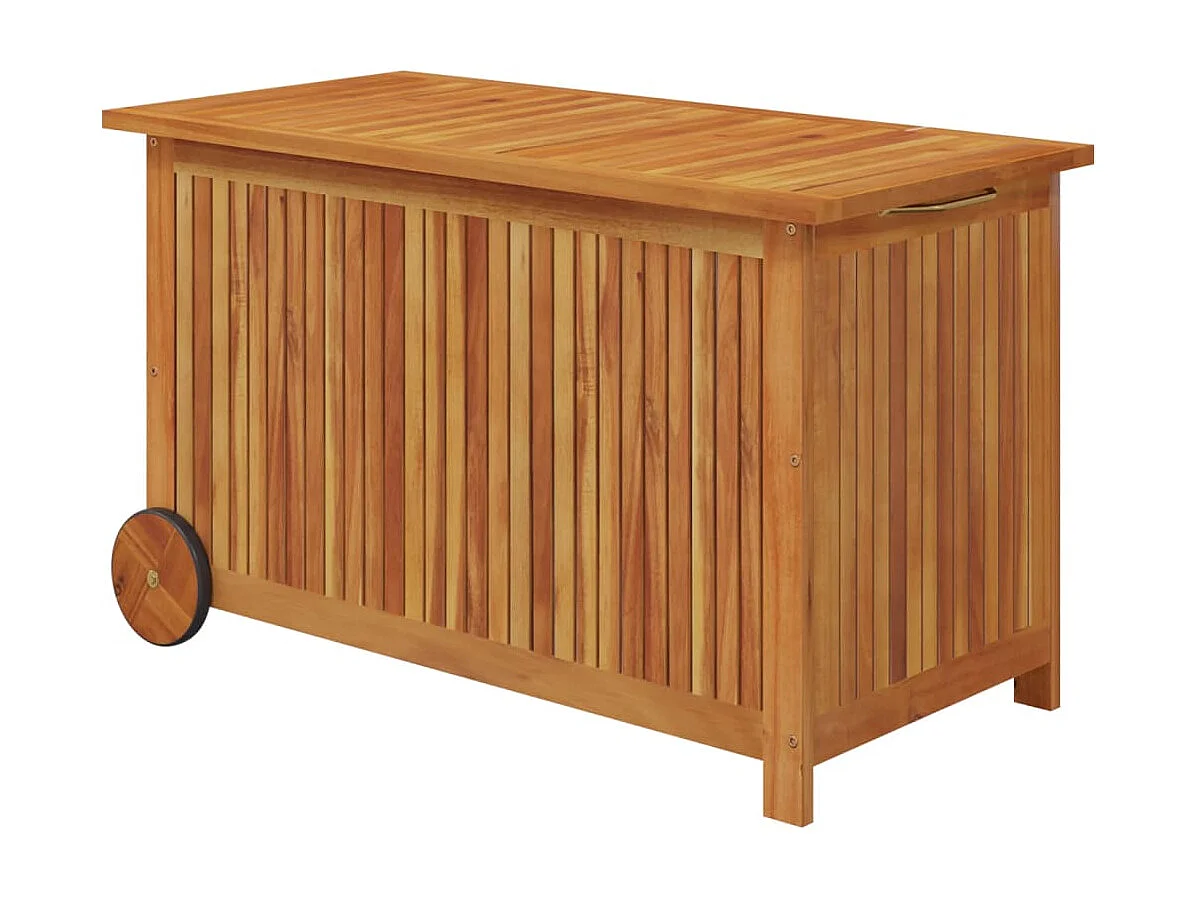 Tuinbox met wieltjes 90x50x58 cm massief acaciahout BE230484