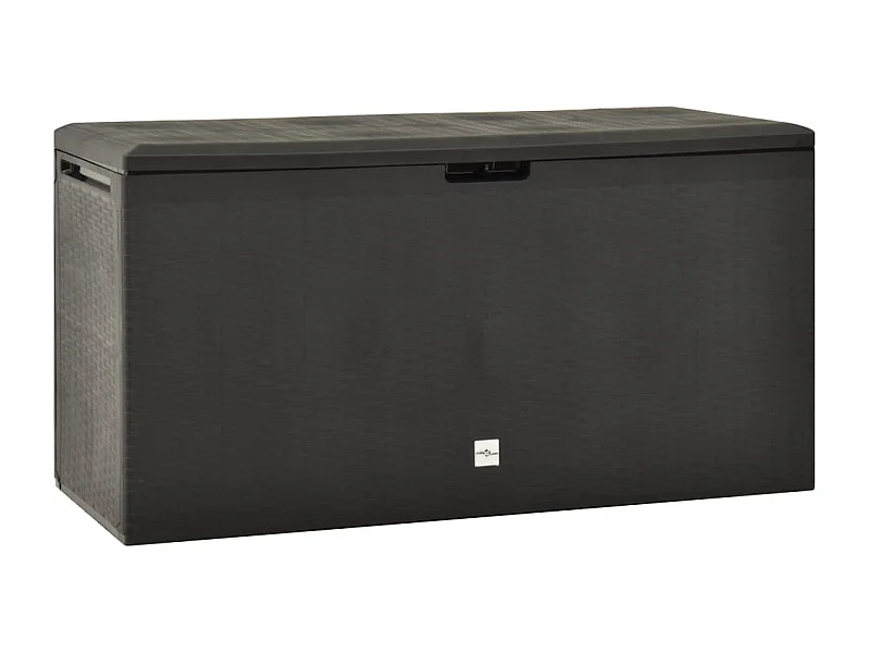 Caja de almacenaje para jardín gris antracita 114x47x60 cm ES389615
