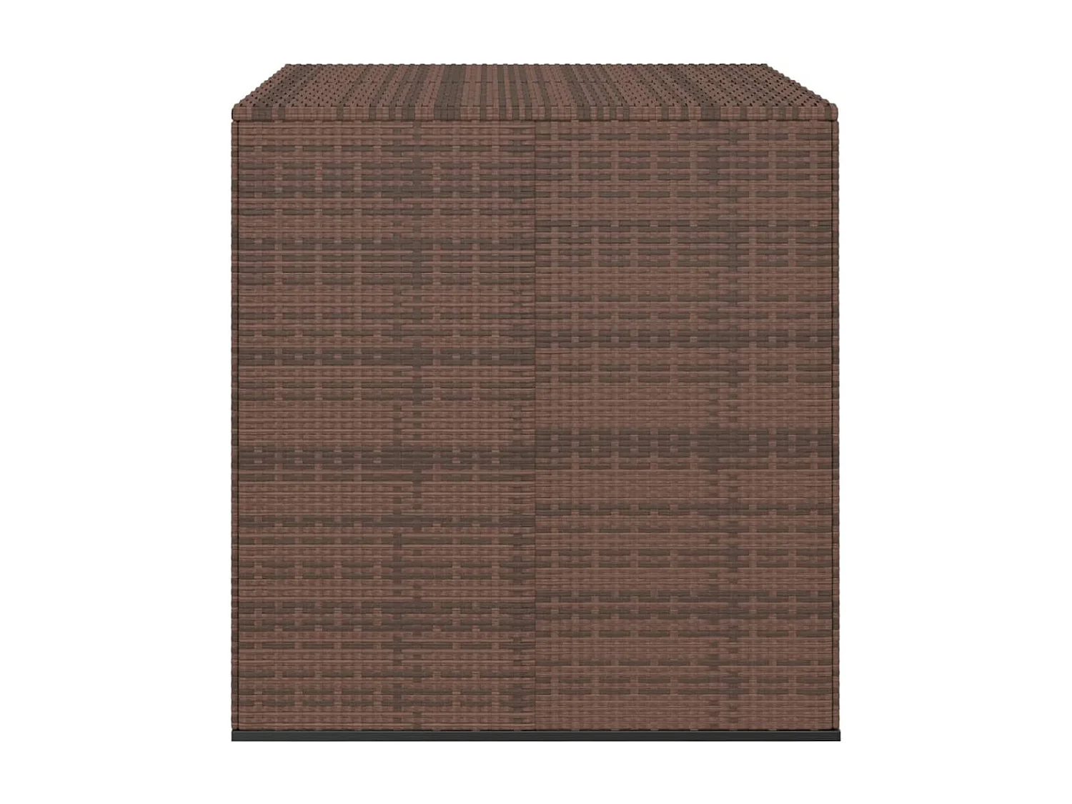 Coffre à coussins de jardin Résine tressée 100x97,5x104cm Marron FR286184
