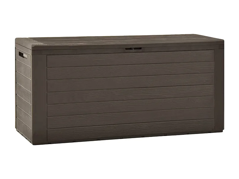 Caja de almacenamiento de jardín marrón 116x44x55 cm ES321158