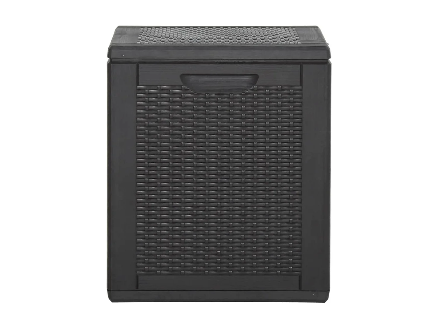 Tuinbox 90 L PP rattan zwart BE314303