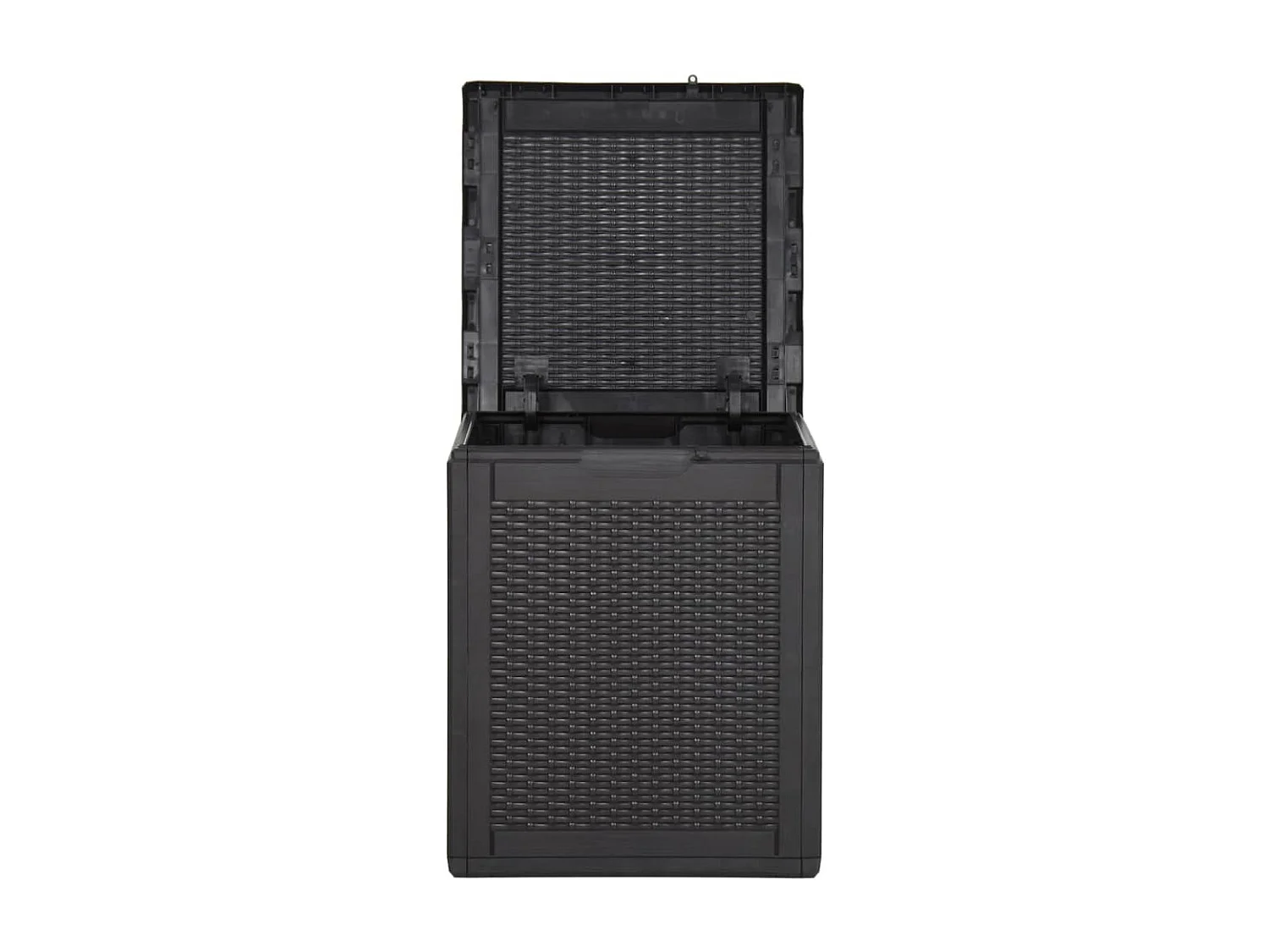 Tuinbox 90 L PP rattan zwart BE314303