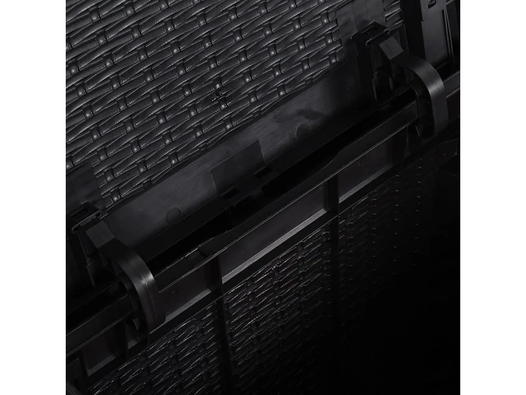 Tuinbox 90 L PP rattan zwart BE314303