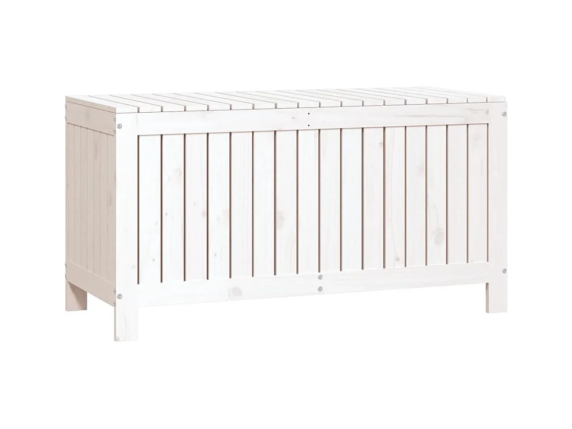 Coffre de rangement de jardin Blanc 115x49x60 cm Bois de pin FR606172