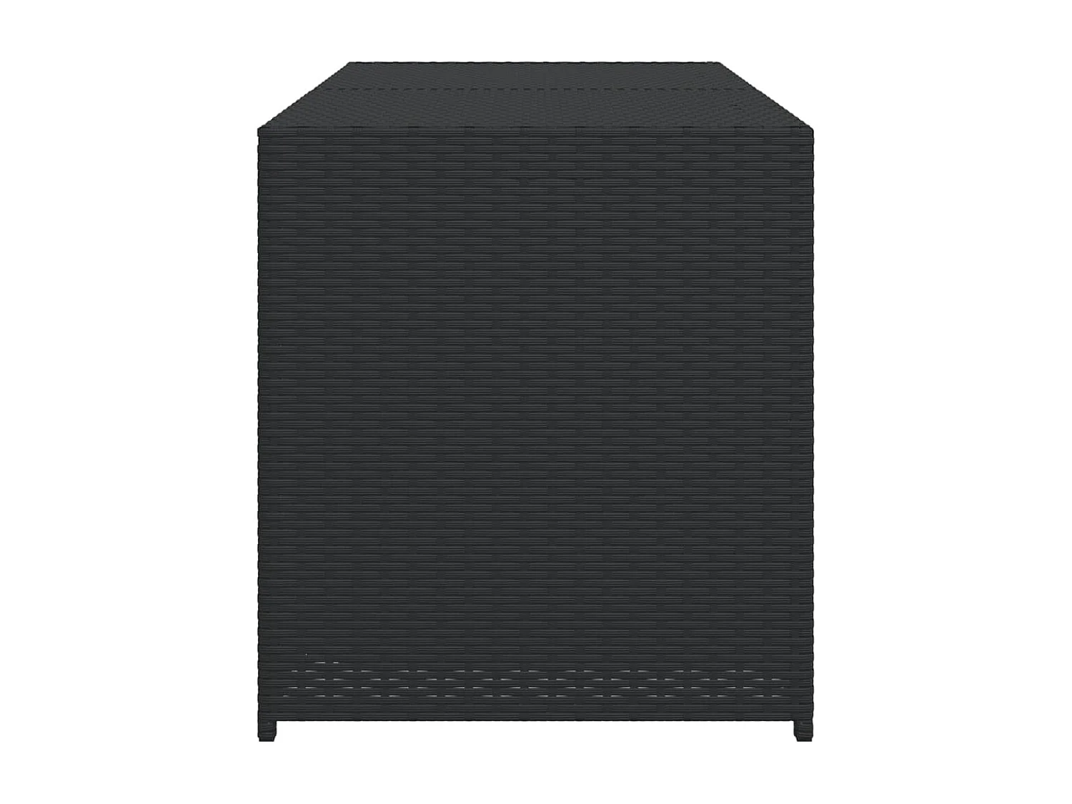 Coffre de rangement de jardin noir 283L résine tressée FR957950