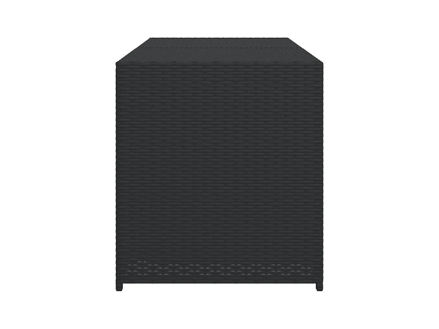 Coffre de rangement de jardin noir 283L résine tressée FR957950