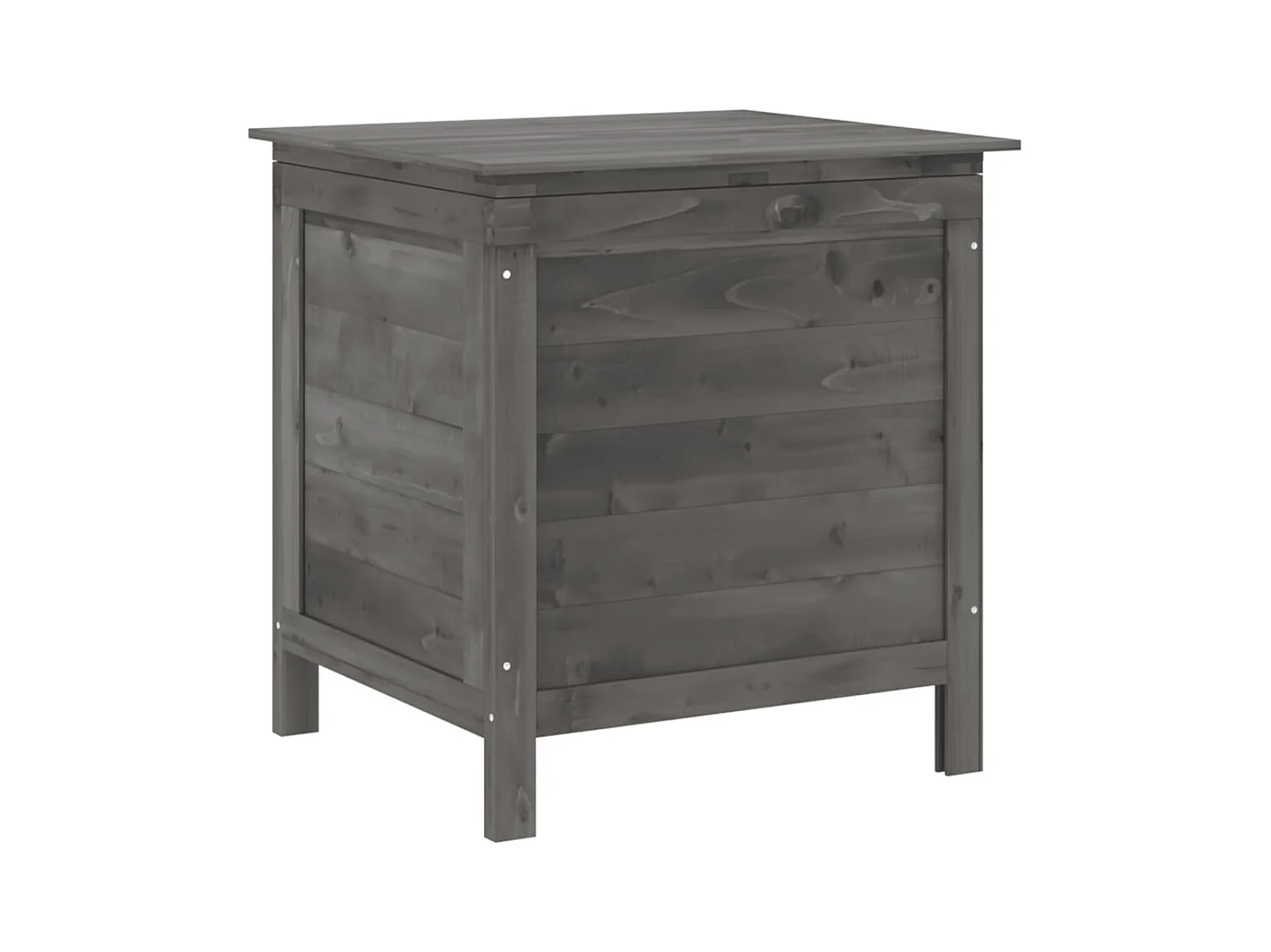 Coffre de rangement de jardin anthracite bois massif de sapin FR537514