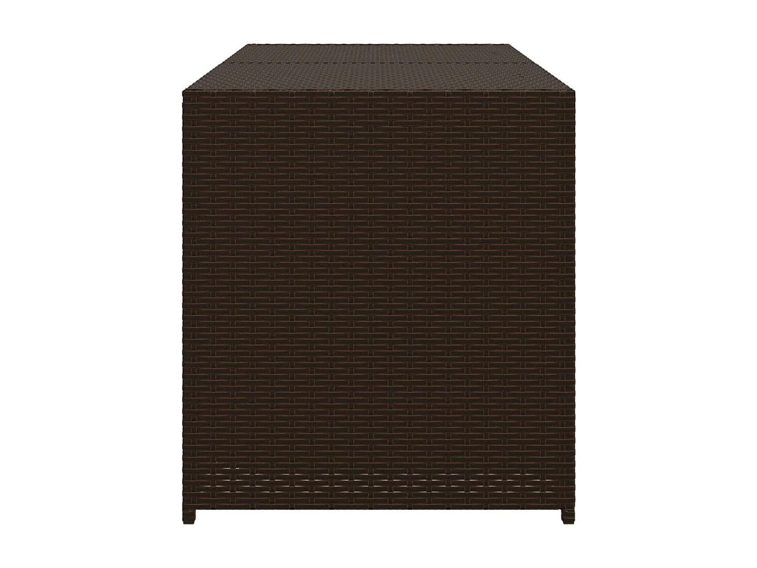 Caja de almacenaje de jardín ratán sintético marrón 283L ES161506