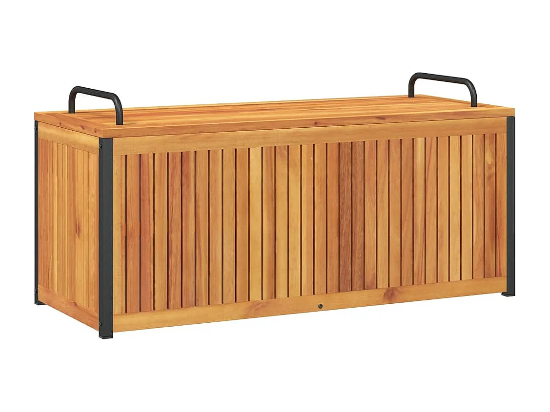 Caixa almofadões de exterior 110x45x42/53 cm acácia maciça/aço PT420390