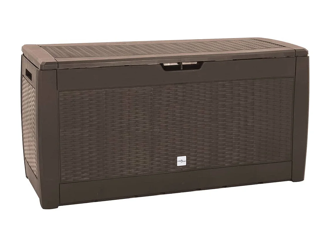 Caixa de arrumação p/ jardim 119x48x60cm polipropileno castanho PT856946